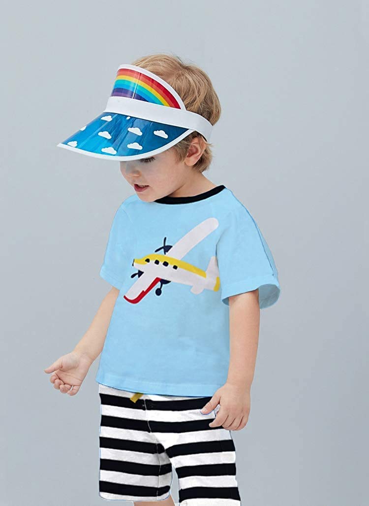 CM-Kid Toddler Boys Pajamas Kids Short Sleeve Pjs Sets for Boy Airplane Sleepwear 100% Cotton 2 Pieces Summer Clothes Set Jammies Shirt Size 3T - Image 2